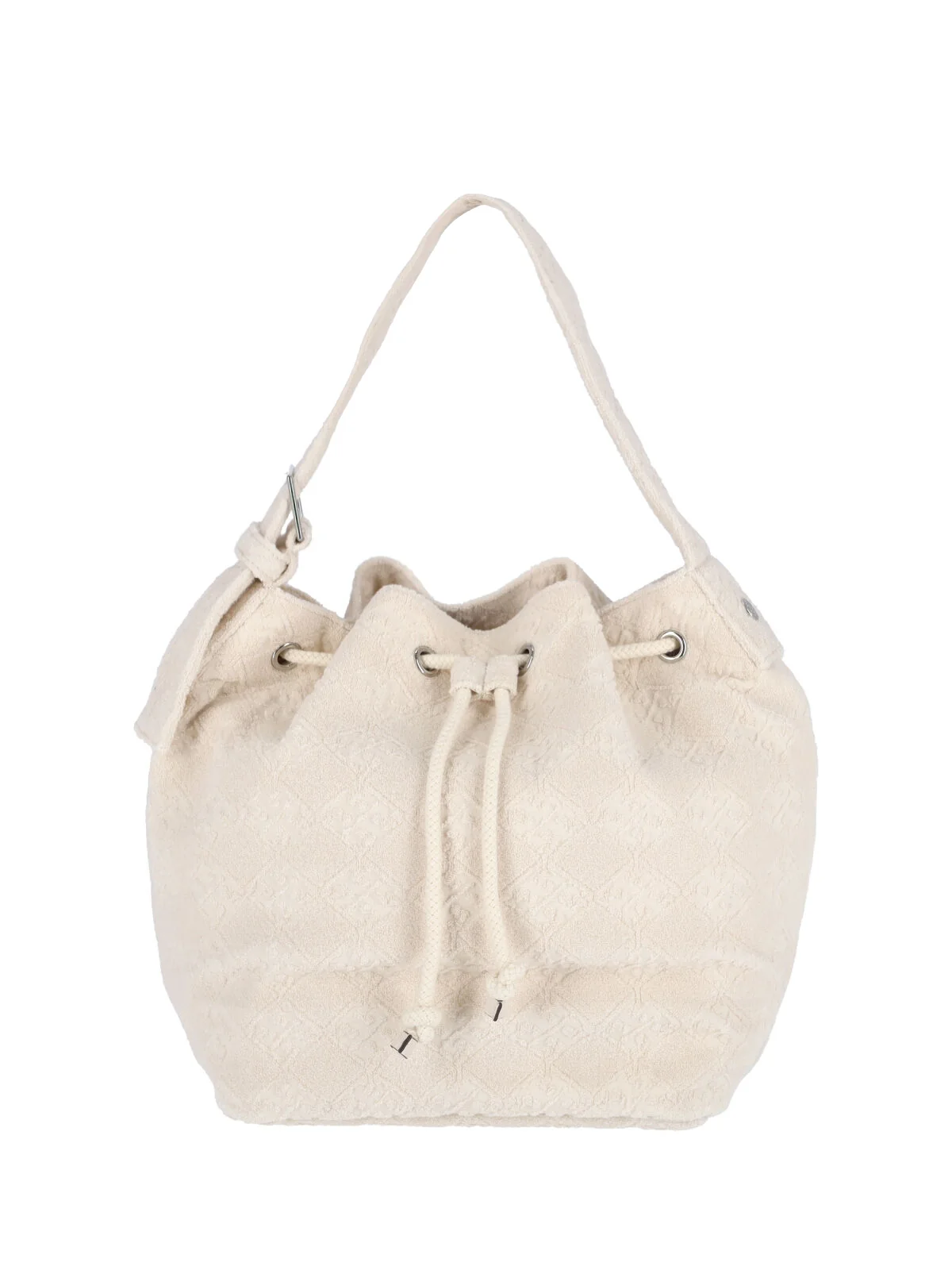 Tory Burch Lightweight Cotton-Blend Crossbody Bag with Cow Leather Trim