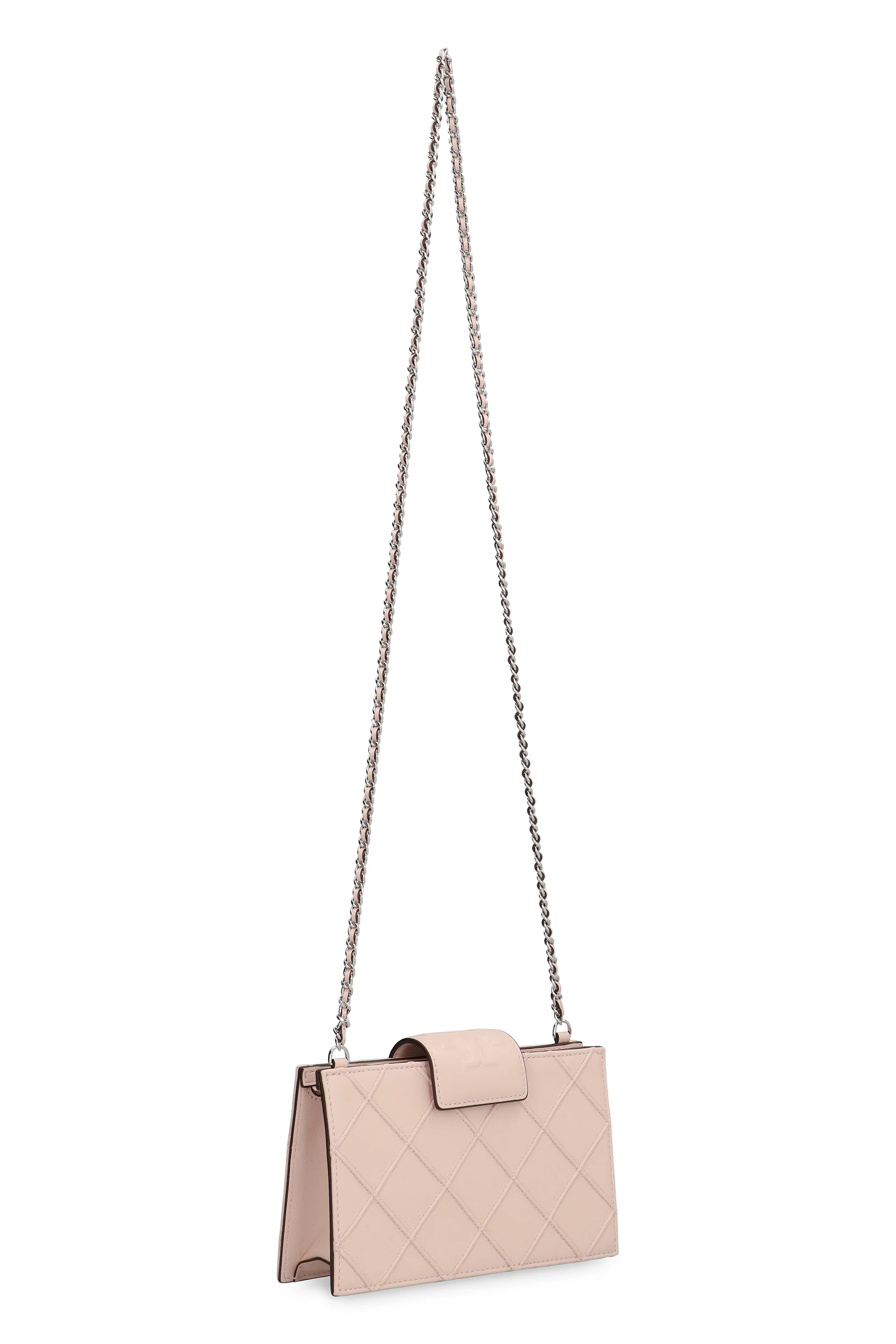 Tory Burch Mini Quilted Leather Wallet on Chain with Magnetic Flap & Zip Closure - Image 3