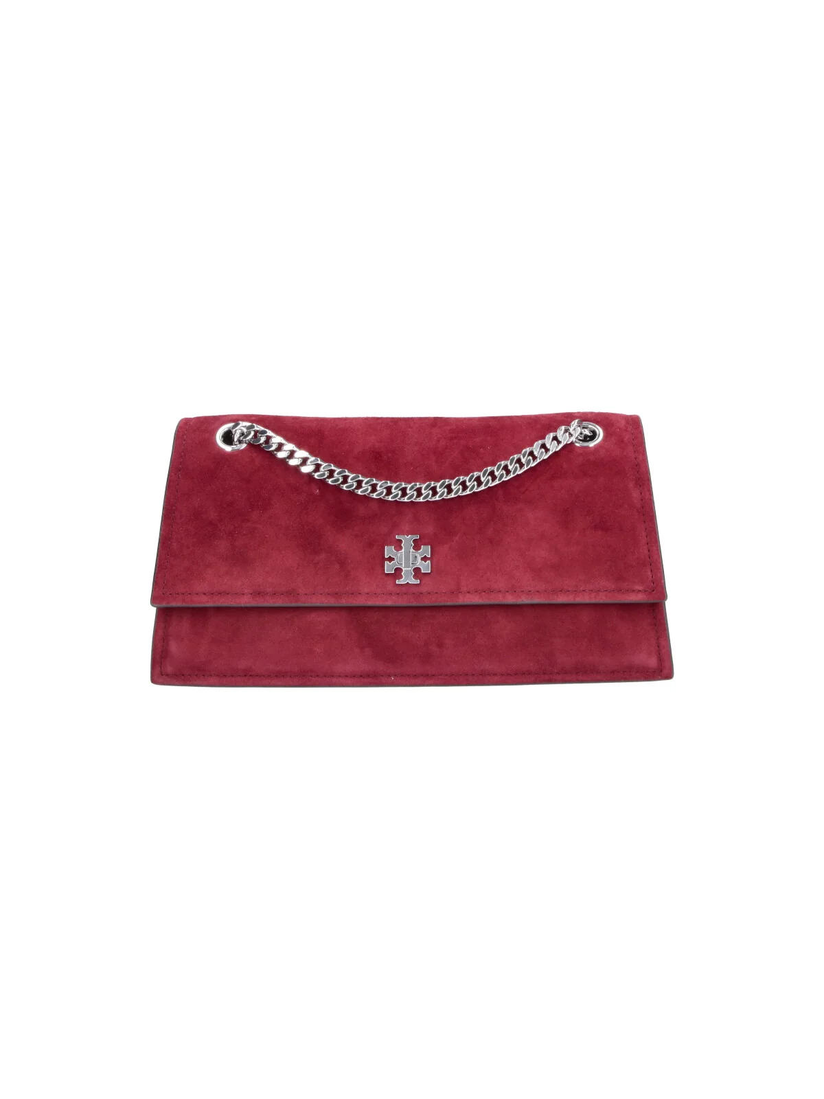 Tory Burch Suede Crossbody Bag with Leather Trim