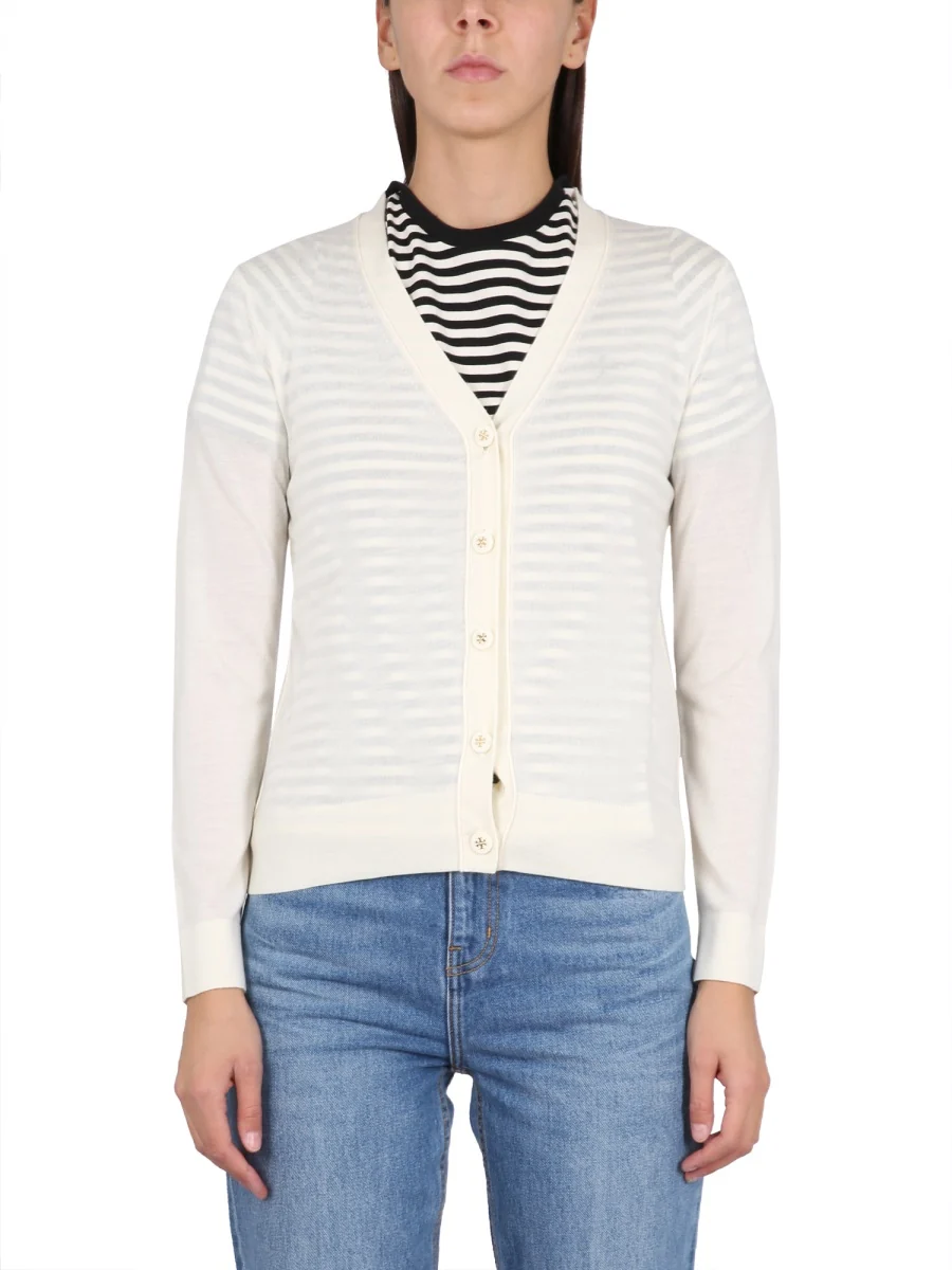 TORY BURCH Wool and Silk Blend Cardigan - Image 2