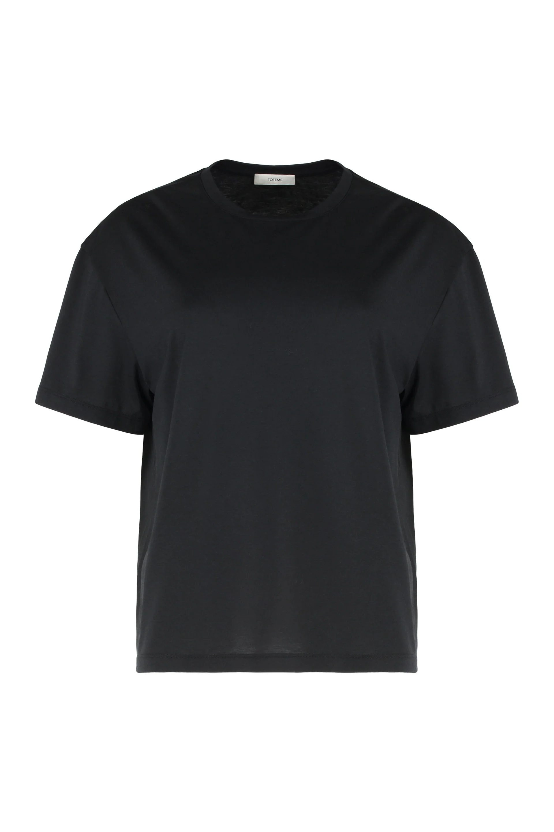 Totême Cotton-Blend T-Shirt with Ribbed Crew Neck