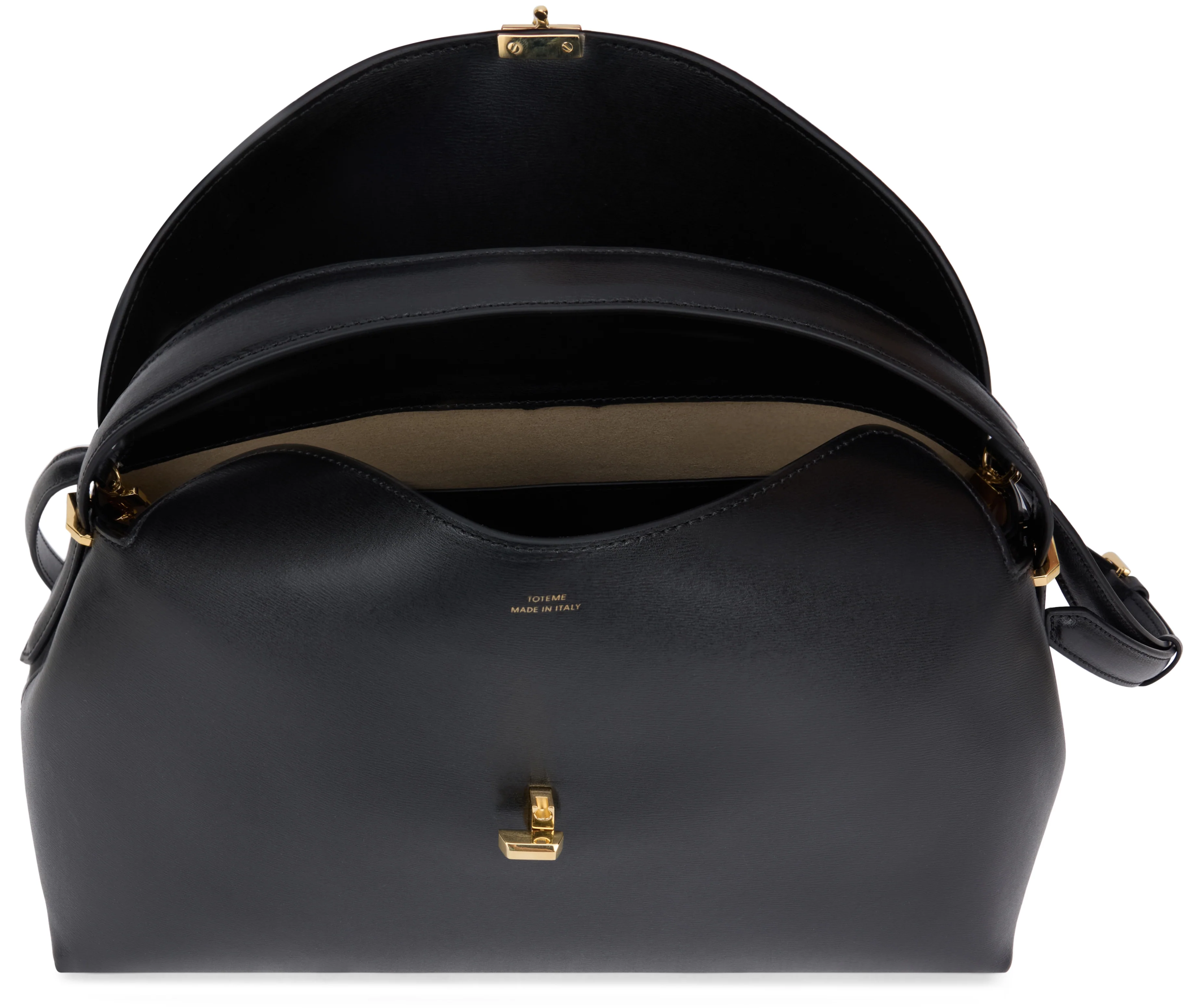 Totême T-Lock Leather Handbag with Soft, Spacious Design (35cm Width, 18cm Height) — 100cm Strap - Image 5