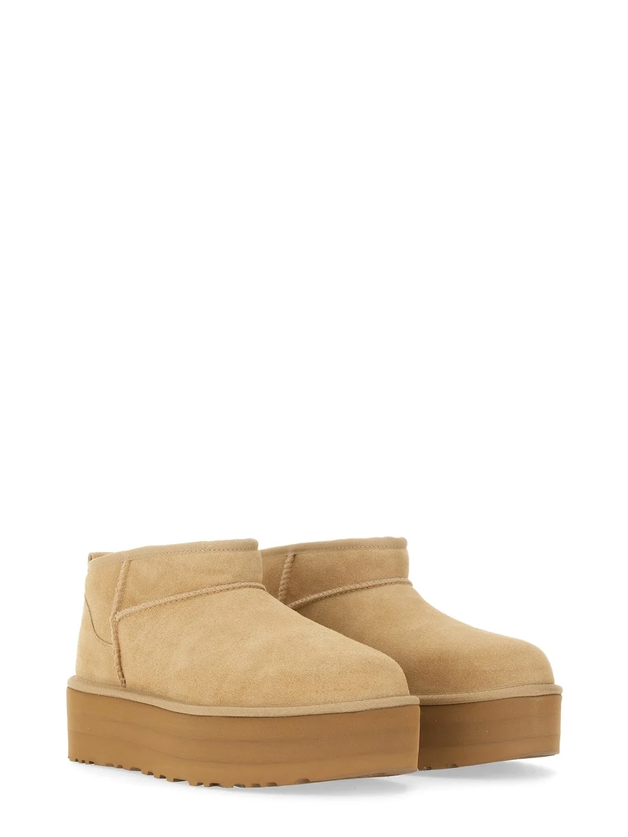 Ugg Classic Ultra Mini Leather Boot with Plateau Sole - Image 5