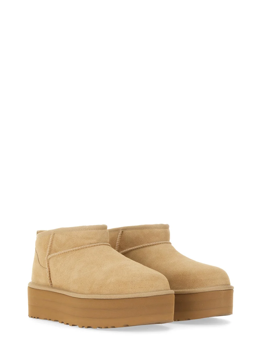 Ugg Classic Ultra Mini Leather Boot with Plateau Sole - Image 6