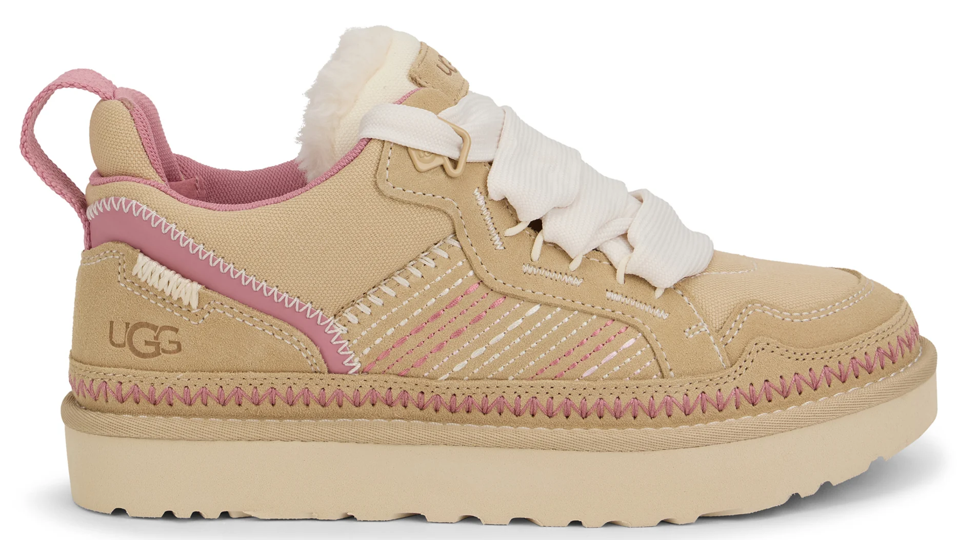 Ugg Lowmel Leather Sneaker for Women with Thick Sole - Image 2