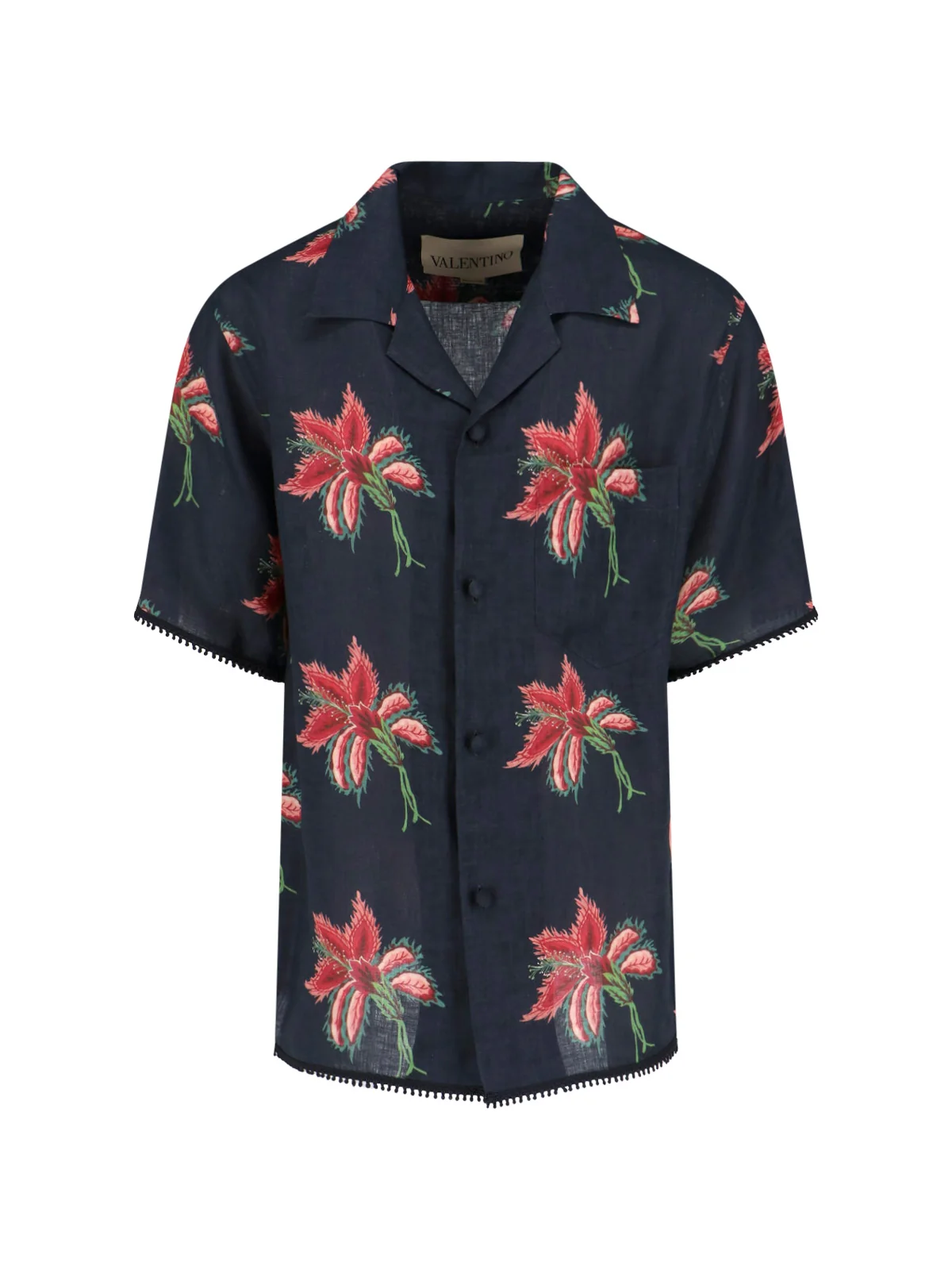 Valentino Floral Camp Collar Casual Shirt - 73.5 cm Length (Size 46 IT) - Image 2