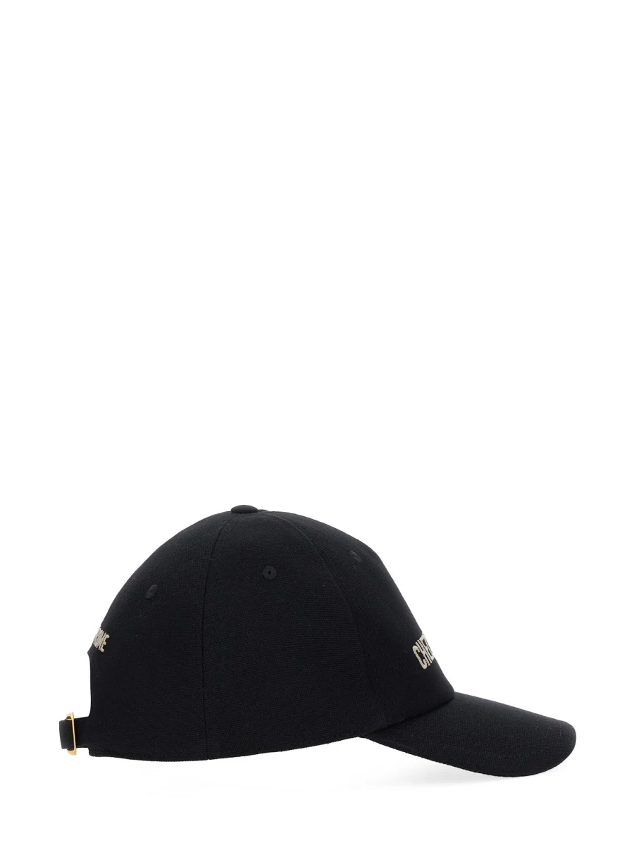 VALENTINO GARAVANI Chez Valentino Cotton Baseball Cap with Embroidery - Image 3