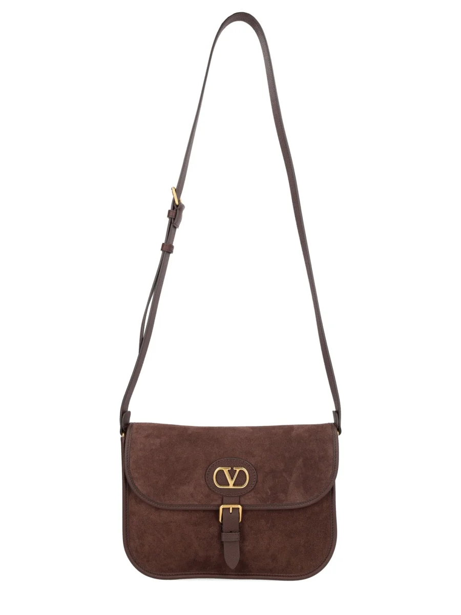 VALENTINO GARAVANI Mens Leather Crossbody Satchel Bag - Image 4