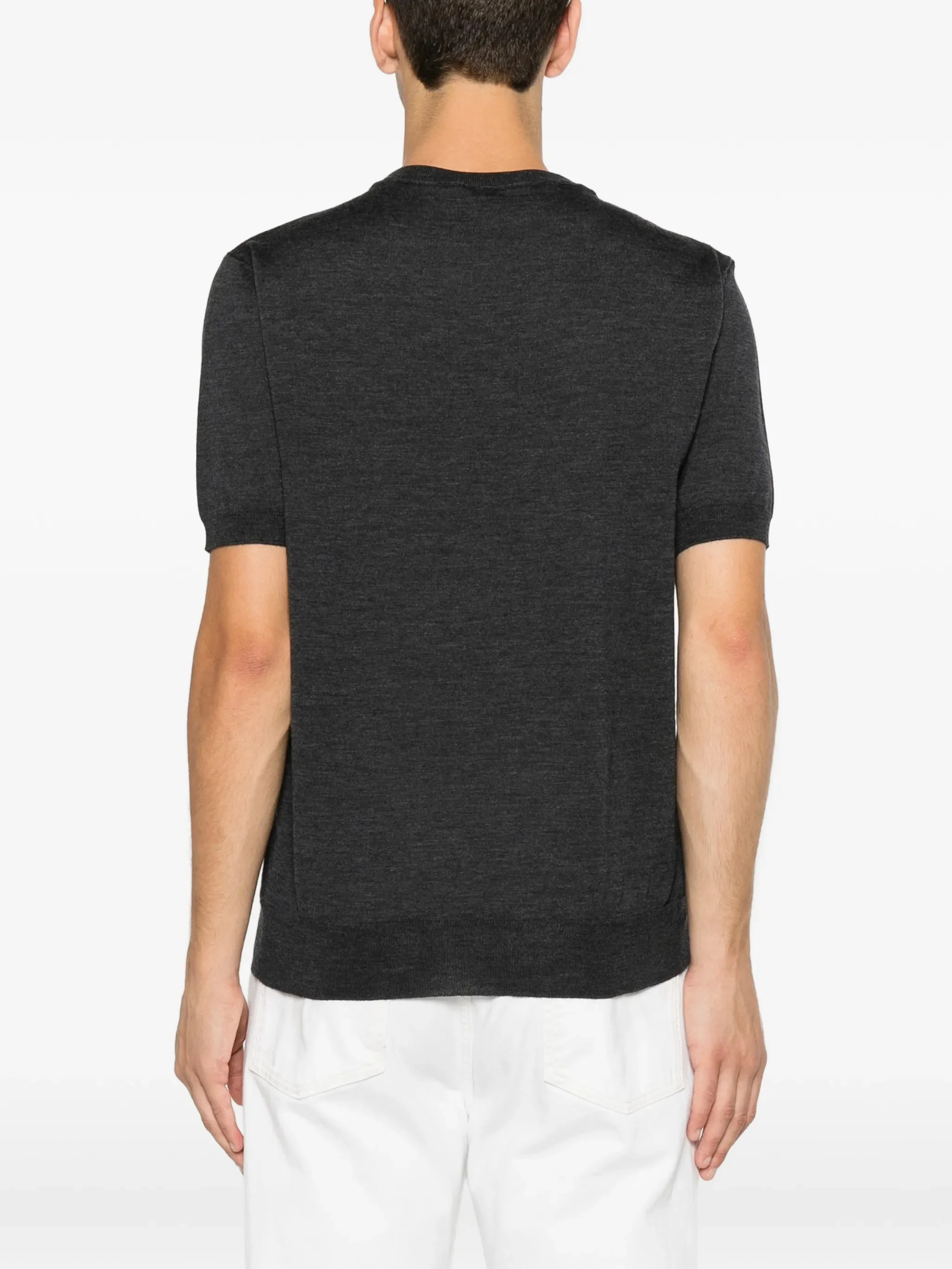 Valentino Garavani Ribbed Necksweater with Embroidered Logo - Size M - Image 4