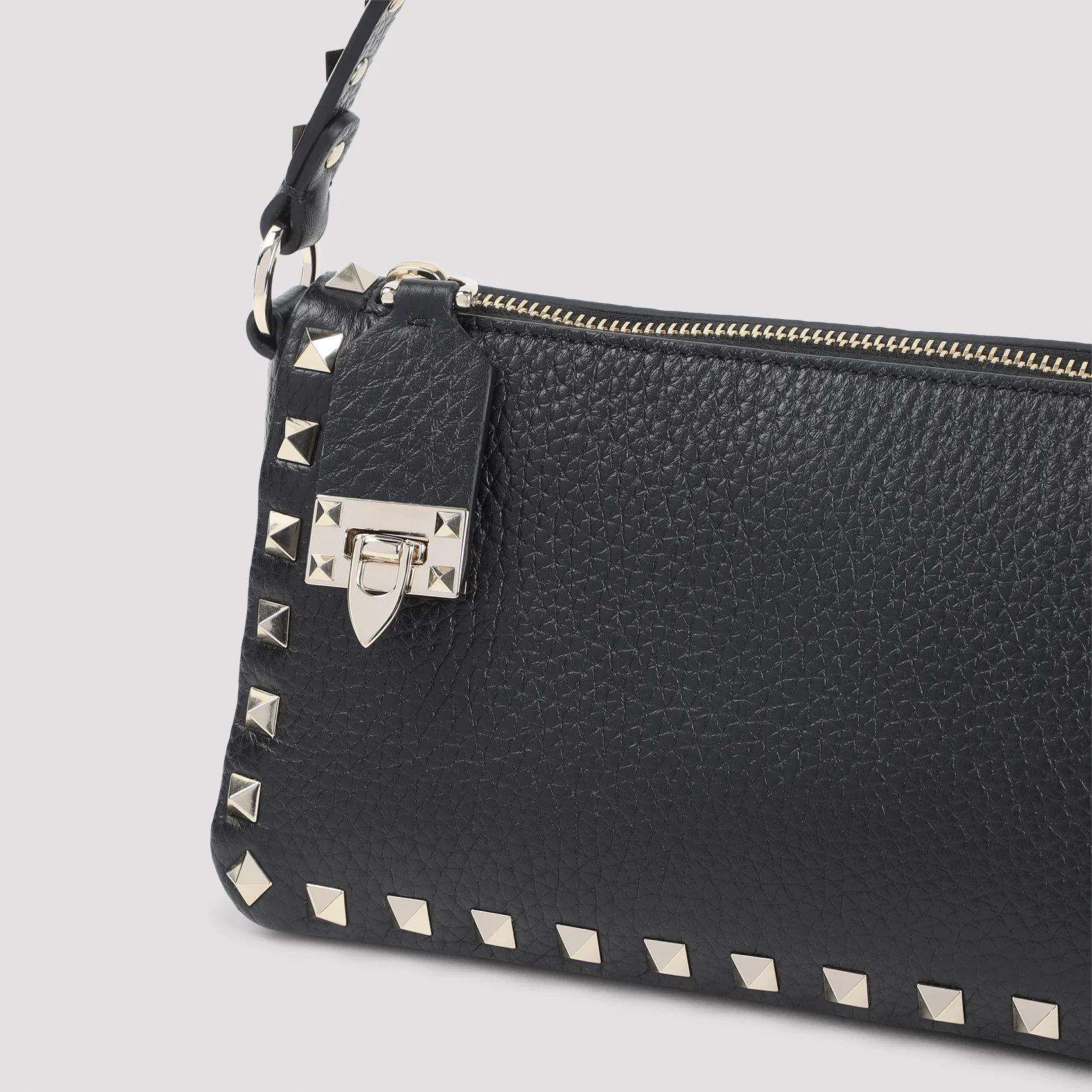 Valentino Garavani Small Grained Calf Leather Shoulder Handbag with Adjustable Strap - Image 5