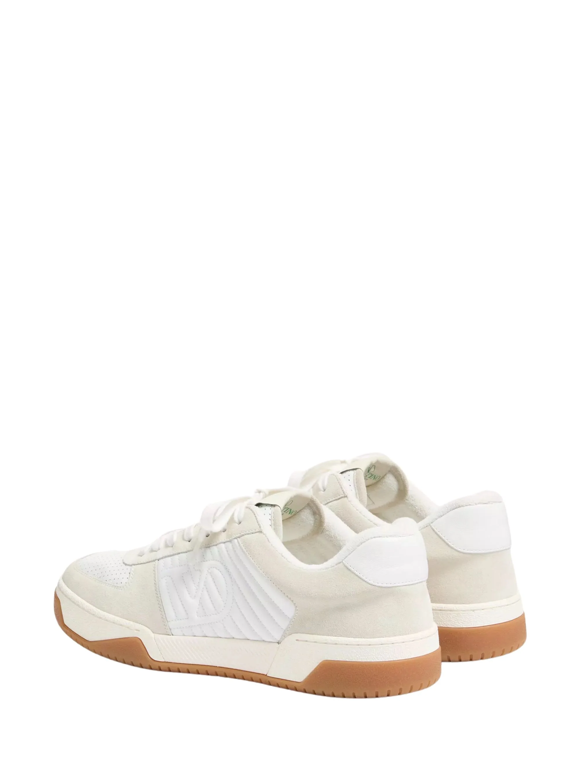 Valentino Garavani Sparry' Suede Sneakers with Quilted and Perforated Leather Inserts, Embossed 'VLogo Signature' on the Side, Front Lace-up Closure, Rubber Sole - Image 3