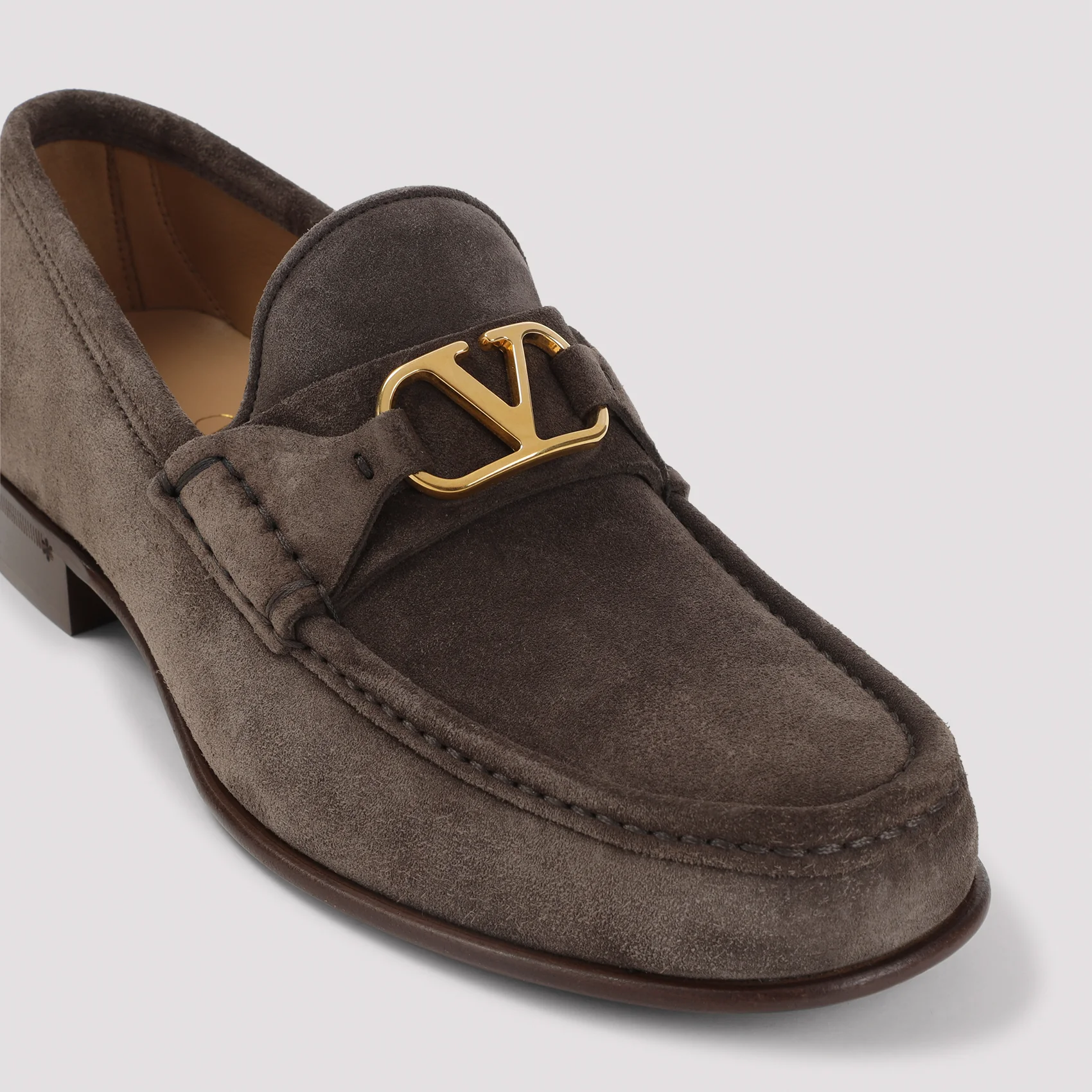 Valentino Garavani Suede Loafers with Metal VLogo Signature - Image 6