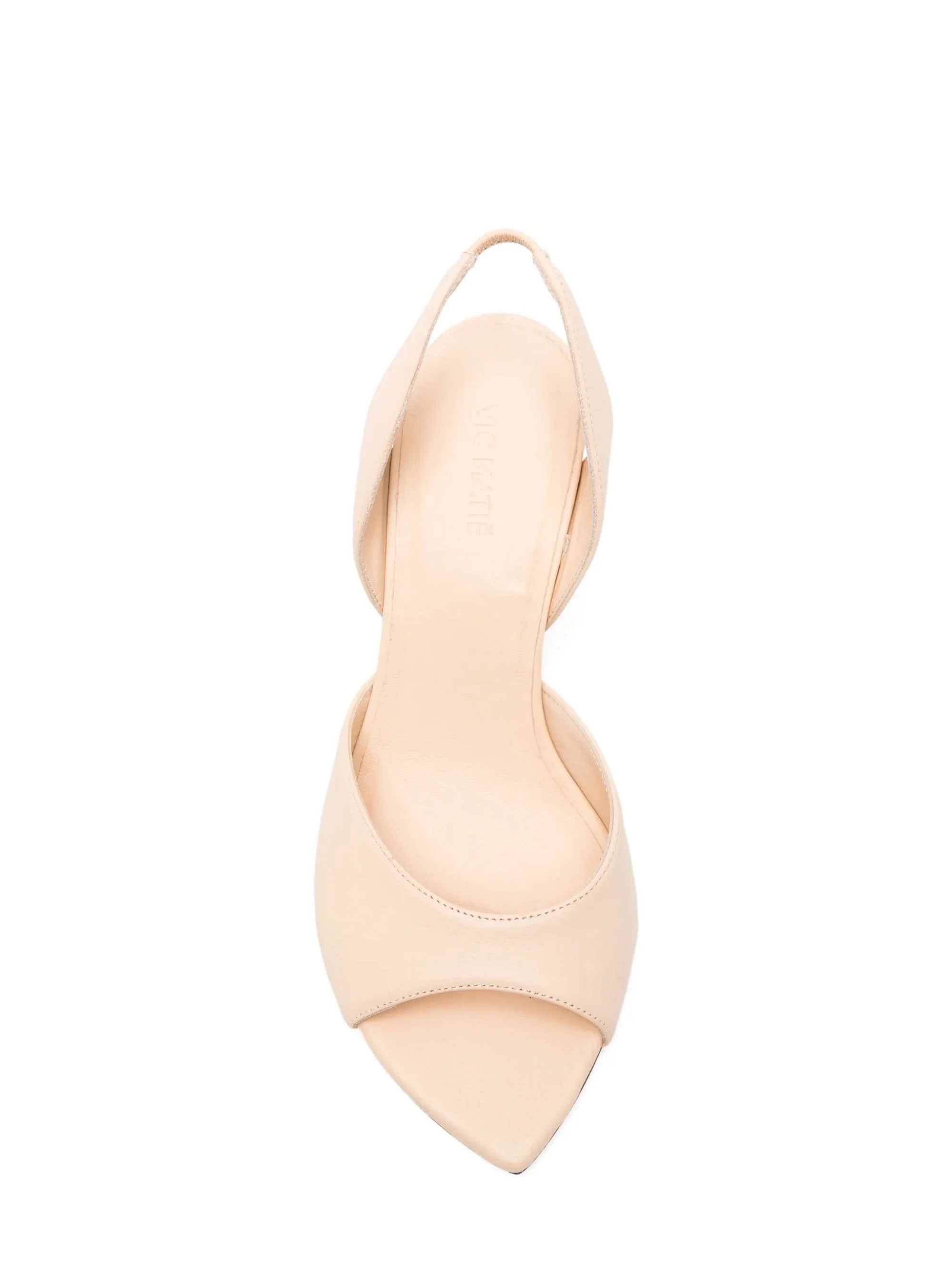 Vic Matie Elegant Cross-Grain Leather Sandals for Women - Image 4