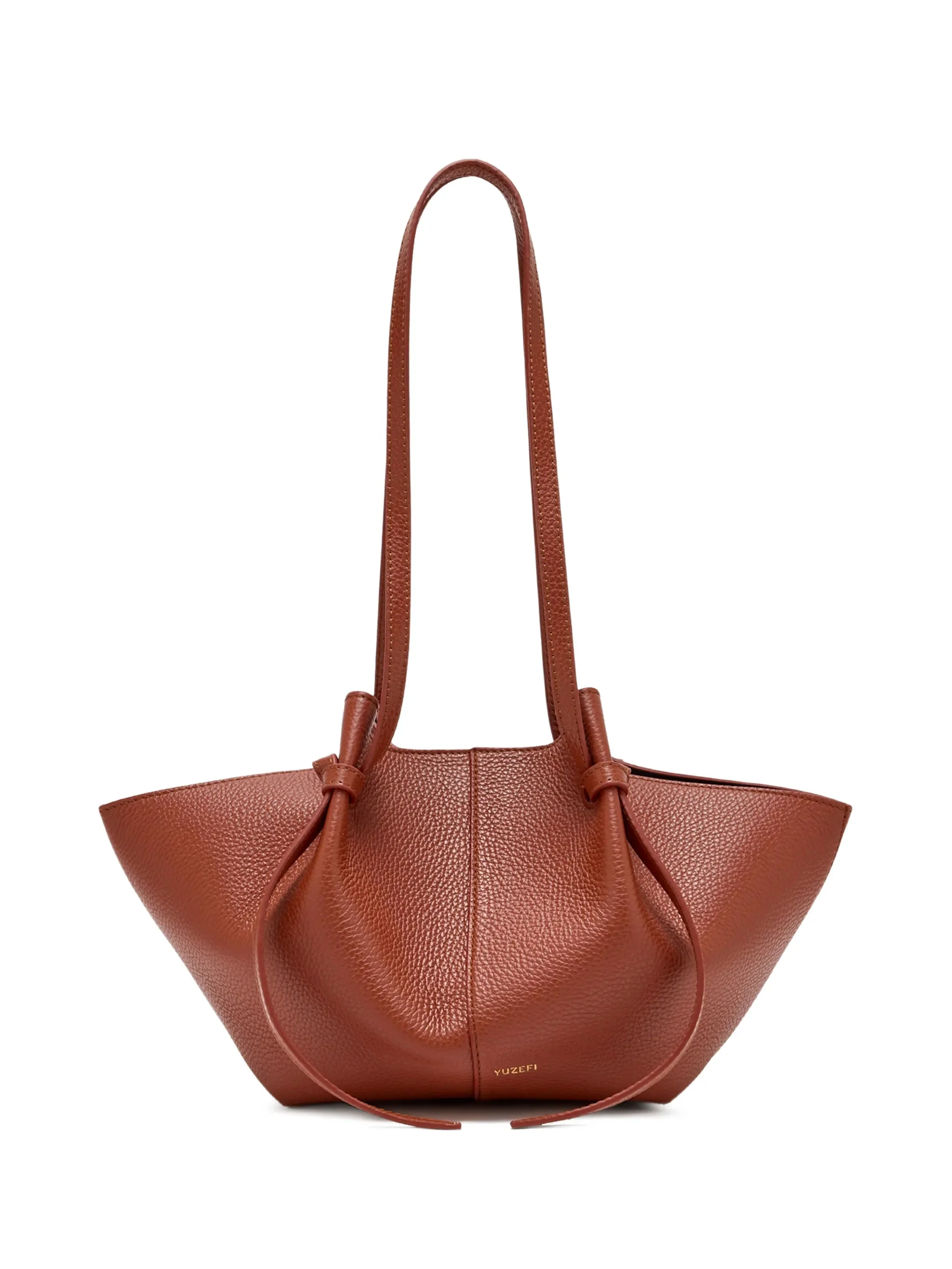 Yuzefi Knot-Detail Leather Shoulder Tote Bag with Magnetic Closure (40.5cm x 19cm x 19.5cm)