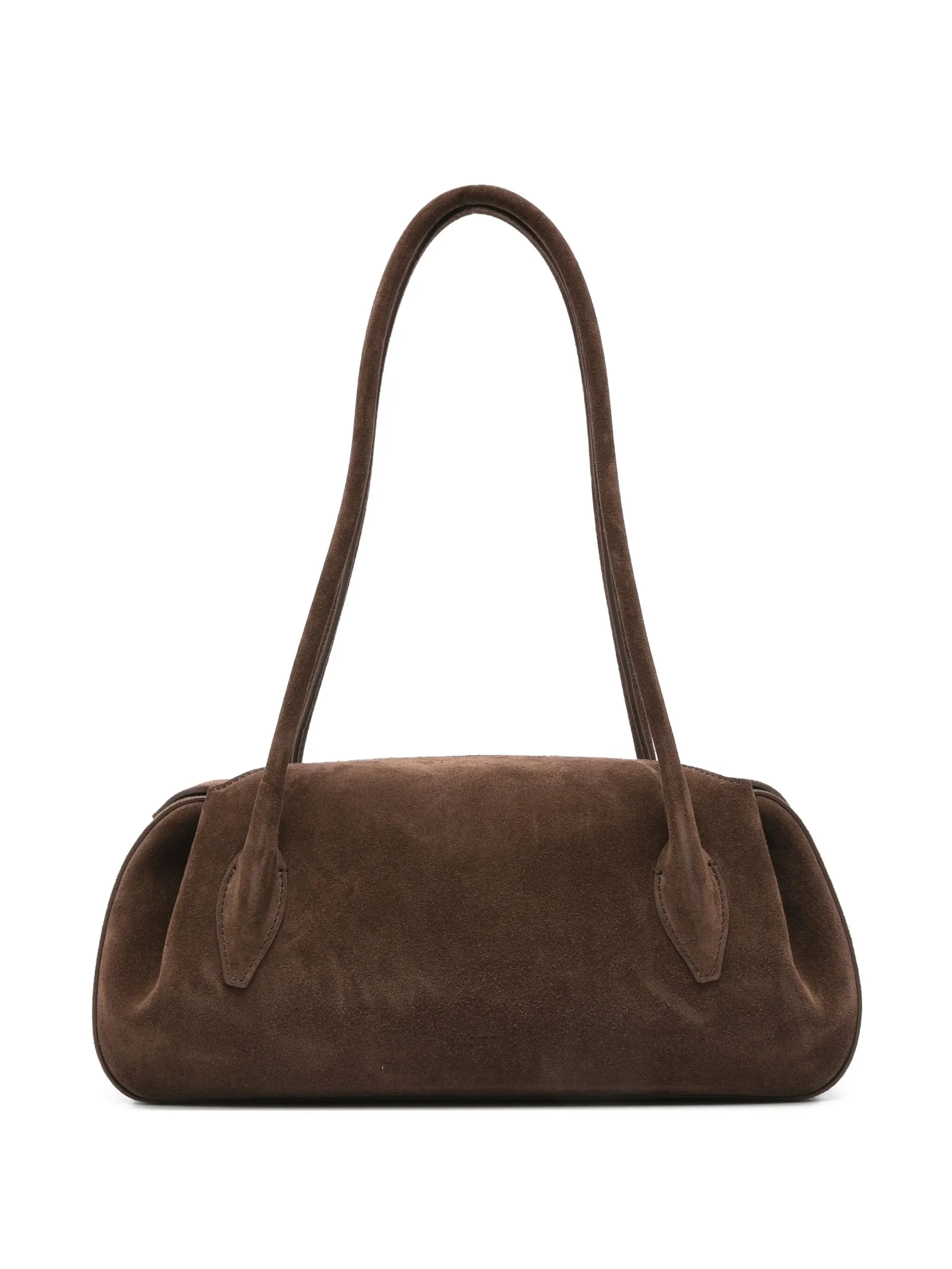 Yuzefi Leather Handle Bag with Magnetic Closure, Italian Suede (L 33 x H 16 x D 12 cm)