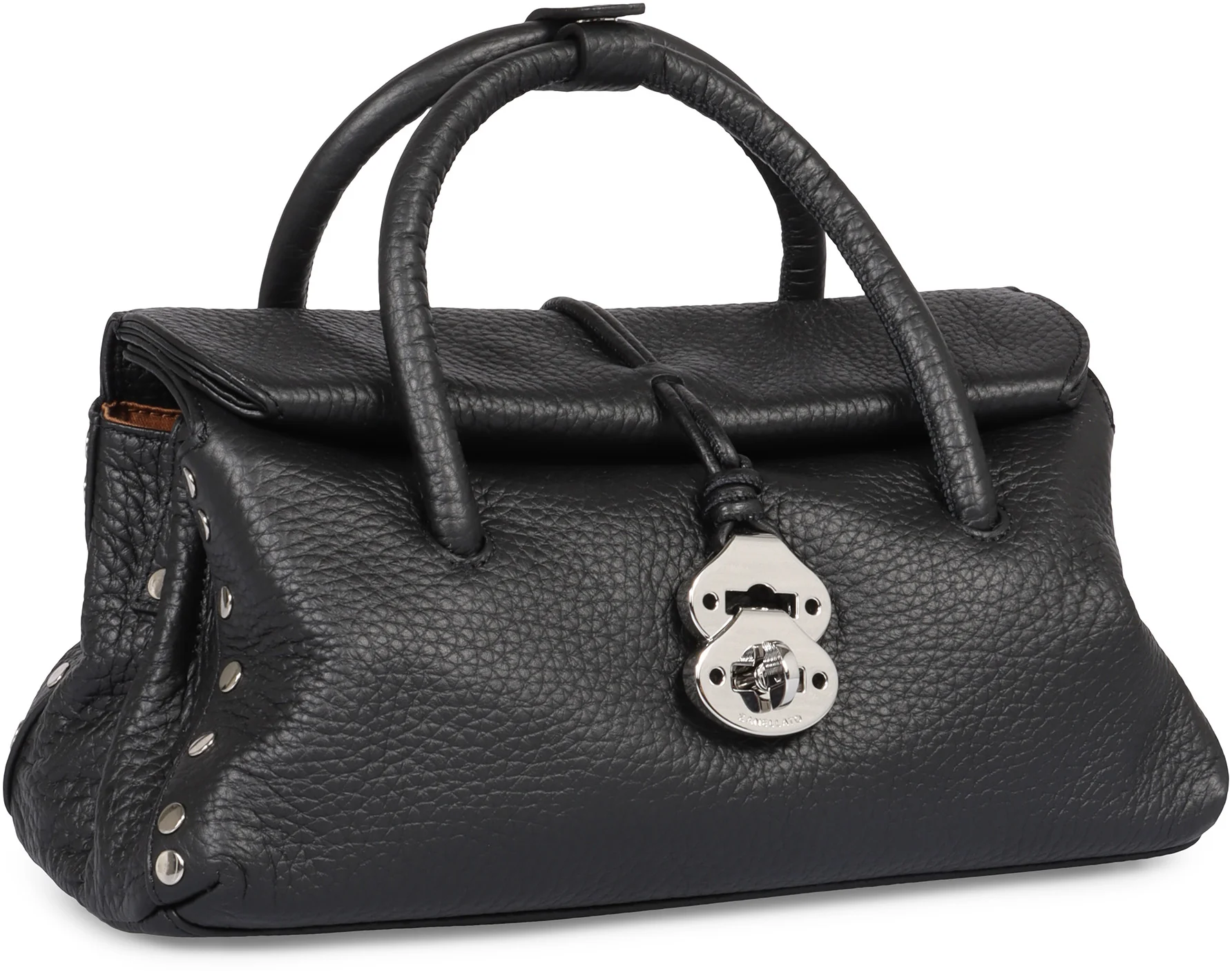 Zanellato Centauro S Grainy Leather Dotta Handbag with Removable Shoulder Strap - Image 3